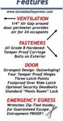 Where is the ventilation inside your above ground safe rooms? Are there air vents for breathing in your tornado storm shelters?